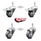 Service Caster 3.5 Inch Thermoplastic Rubber Swivel 3/8 Inch Stem Caster Total Lock Brake, 2PK SCC-TSTTL20S3514-TPRB-381615-2-S-2 - alternate 4